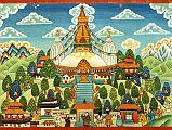 Kathmandu Swayambhunath 01 Swayambhunath Painting By Thubten Yeshe Sherpa, Namche Bazaar 